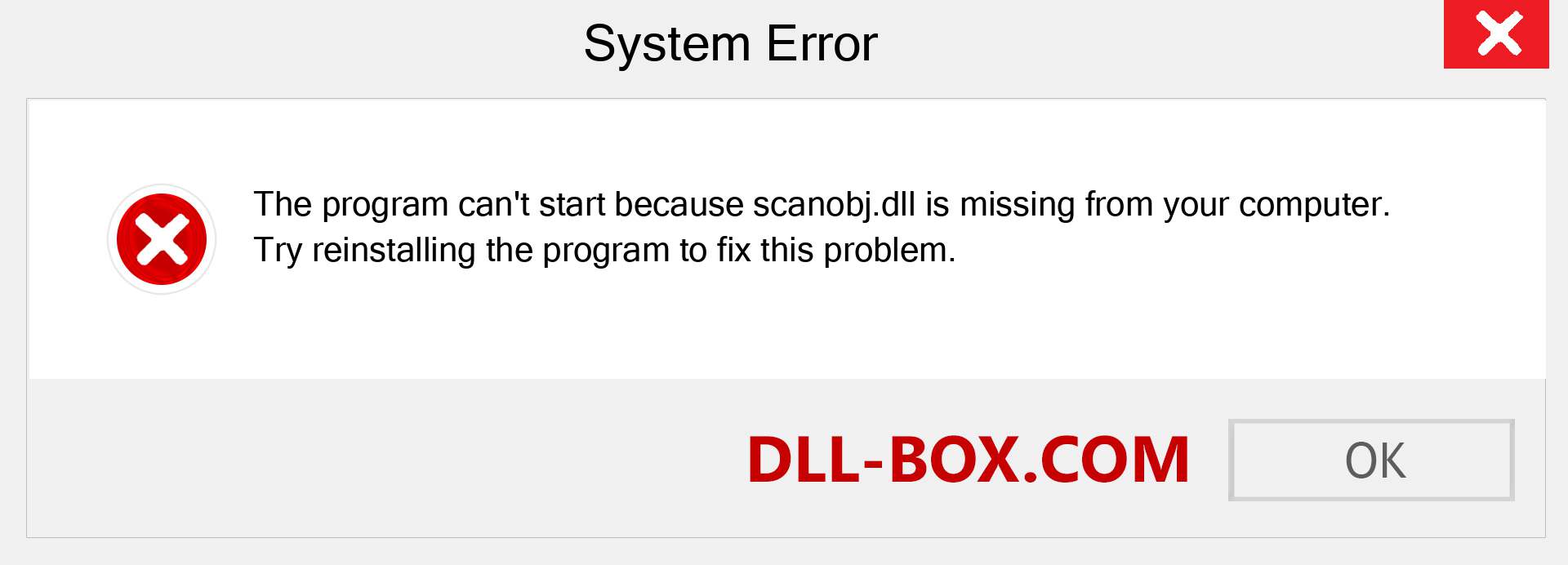  scanobj.dll file is missing?. Download for Windows 7, 8, 10 - Fix  scanobj dll Missing Error on Windows, photos, images