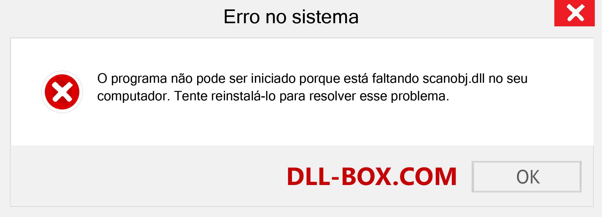 Arquivo scanobj.dll ausente ?. Download para Windows 7, 8, 10 - Correção de erro ausente scanobj dll no Windows, fotos, imagens